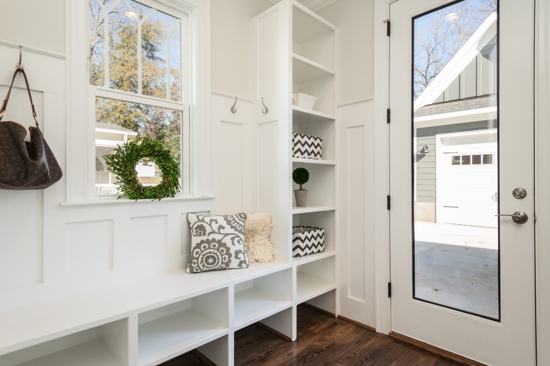 Staged Mudroom