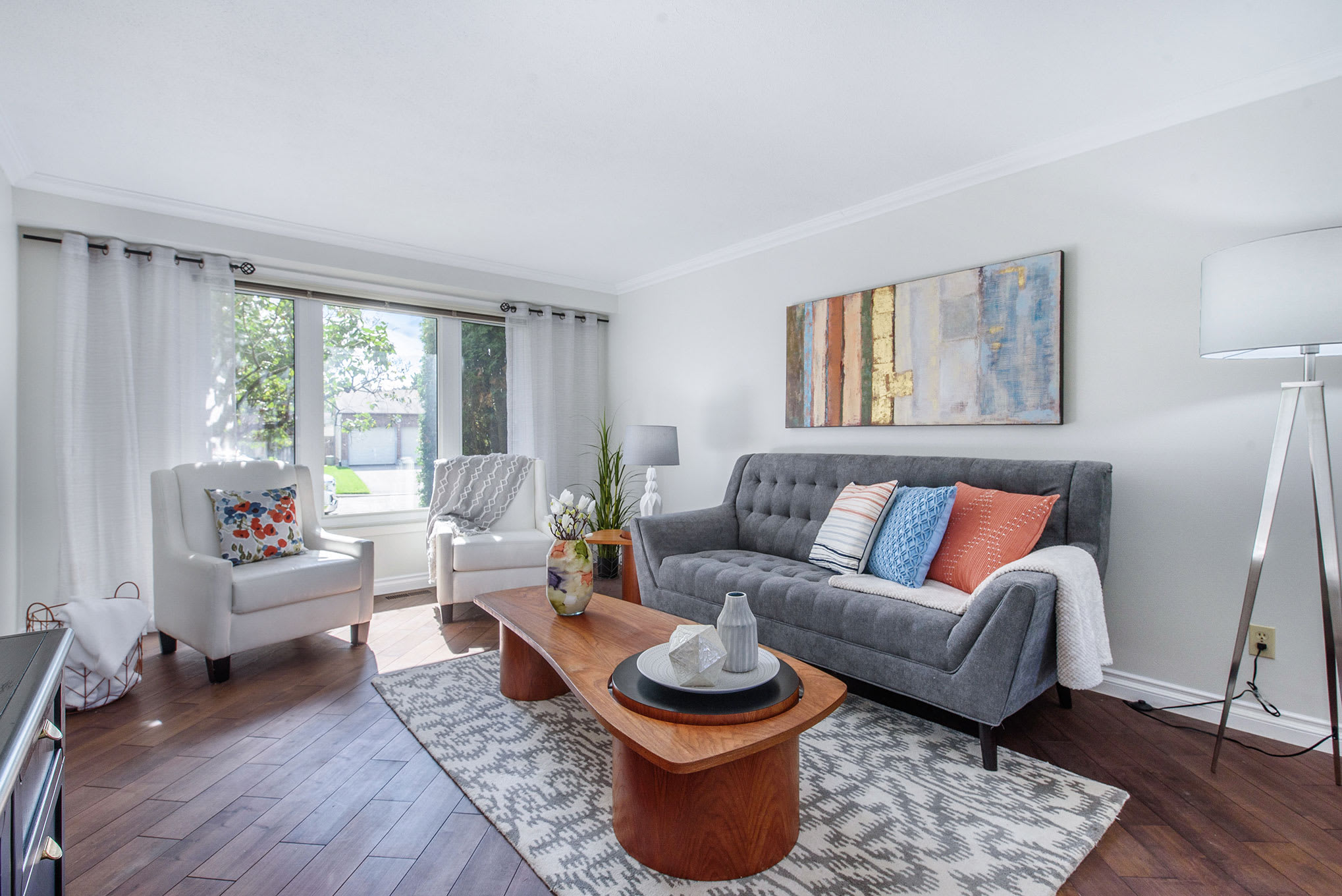 staged family room