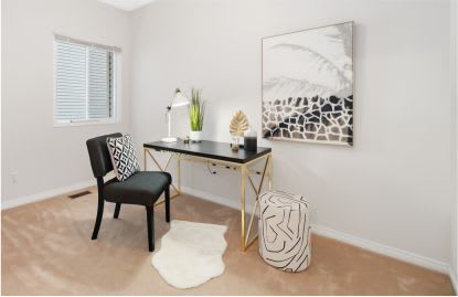 staged home office
